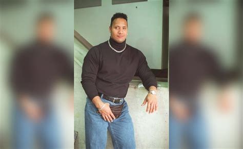 Dwayne The Rock Johnson: Classic 90's Turtleneck Photo Metal Print ...