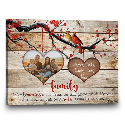 Personalized Family Wall Art, Family Portrait Canvas, Like Branches On ...