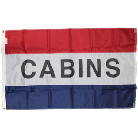 Cabins Message Flag 3'x5' Standard Flag - FlagCo.com