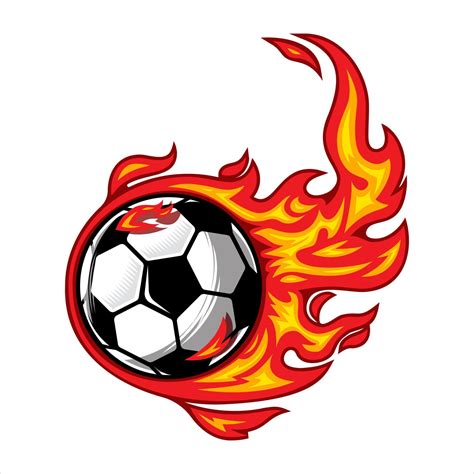 soccer ball on fire design Vector illustration. 14912929 Vector Art at Vecteezy