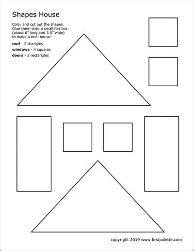 Shapes House Template | Free Printable Templates