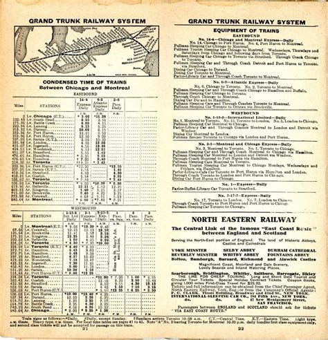 Grand Trunk Railway-Grand Trunk Pacific Railway passenger time table 05 ...