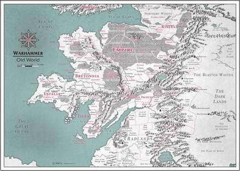 Warhammer - Old World by Cyowari | Fantasy world map, Fantasy map, Map