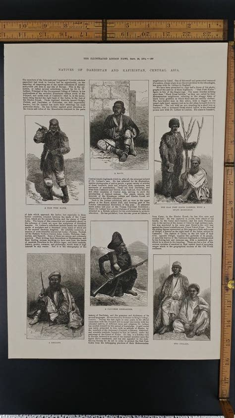 Natives of Dardistan and Kafiristan Central Asia 1874. | Etsy