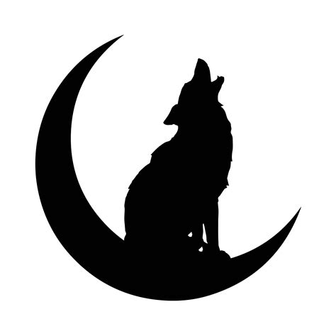 Black wolf howling to the moon silhouette | Wolf silhouette, Moon silhouette, Wolf tattoo design