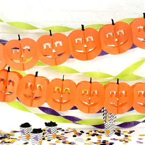 Halloween Paper Pumpkin Garland Party Decoration By Peach Blossom ...