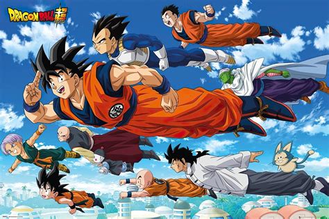 Buy Dragonball Super - Manga TV Show (Goku & Friends - Flying) (Size: 36 x 24 Inches) Online at ...