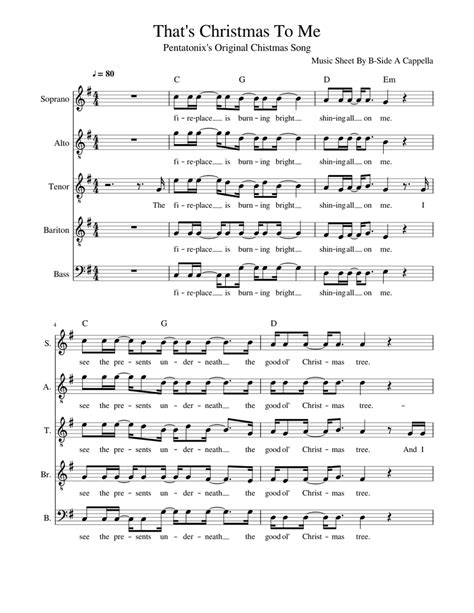 That's Christmas To Me Sheet music for Soprano, Tenor, Bass voice (Choral) | Musescore.com