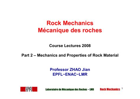 Rock Mechanics