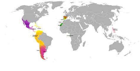 Spanish dialects across the world [2753×1400] : r/MapPorn