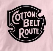 Cotton Belt Route T Shirt Vintage Logo WHITE Railroad Train by AxisTshirts.com