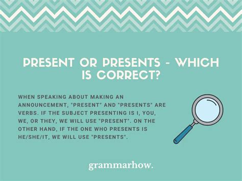 Present or Presents - Which Is Correct? (With Examples)