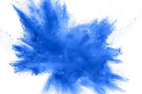 Abstract Explosion Of Blue Dust On White Background Abstract Blue ...