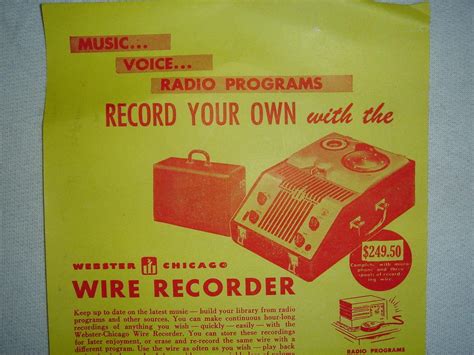 Webster Chicago Wire Recorder Manual