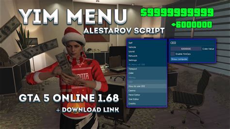 *UPDATED* Alestarov script |YIM MOD MENU| GTA 5 ONLINE [1.68] | Money / Heist Editor / Stat ...