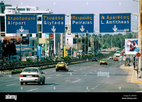 Road signs. Athens. Greece Stock Photo - Alamy