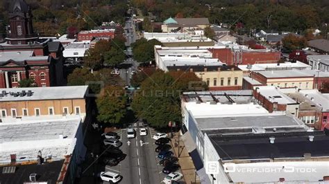 OverflightStock™ | Downtown Traffic in a Historic City, Drone Aerial View, Newnan, Georgia, USA ...