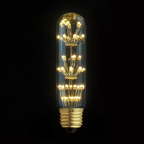 LED Edison Fireworks Long Tubular Light Bulb, Hanging Lamp Fixture ...