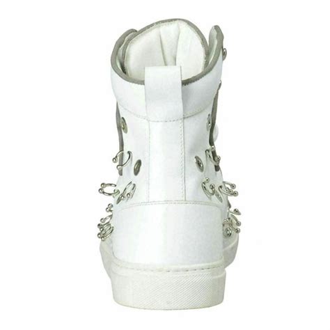 Cesare Casadei | Shoes | Cesare Casadei Mens White Leather Hi Top ...