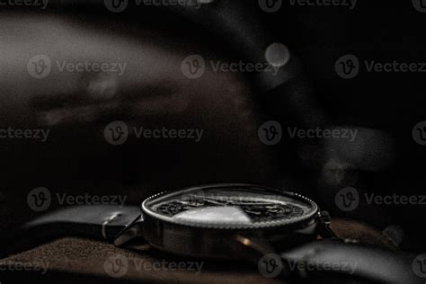 Old vintage watch on leather strap 14675494 Stock Photo at Vecteezy