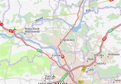 Map of Legionowo - Michelin Legionowo map - ViaMichelin