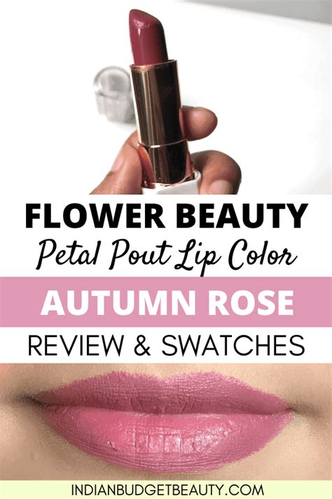 Flower Beauty Autumn Rose Petal Pout Lip Color Review & Swatches