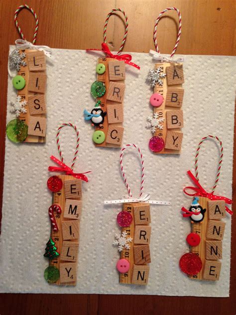 DIY Scrabble Ornaments for Christmas