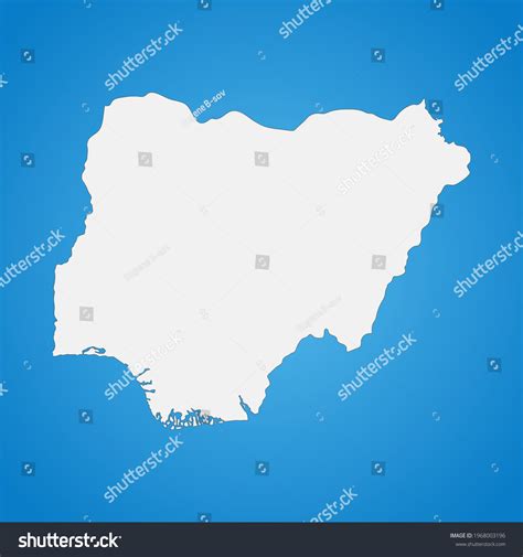 Highly Detailed Nigeria Map Borders Isolated Stock Vector (Royalty Free ...