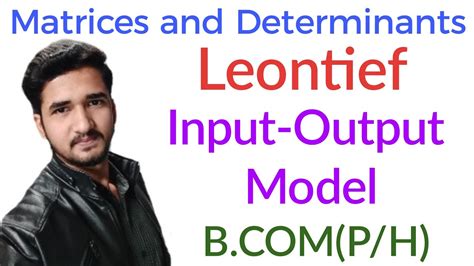 Leontief Input-Output model|Matrices|Leontief input-Output model in hindi|Mathematics|B.COM(P/H ...