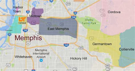 Map Of Memphis Neighborhoods | Hiking In Map