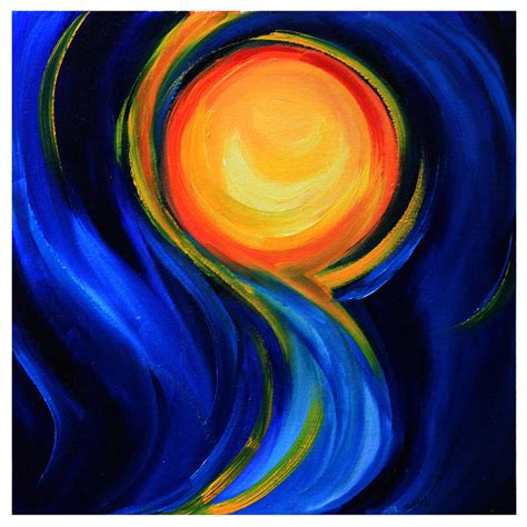 The Abstract Sun Painting by Mrunal Limaye - Pixels