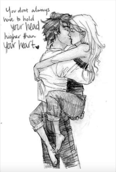 Percy Jackson And Annabeth Chase Kiss Drawings