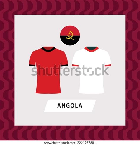 Angola Football National Team Uniform Flat Stock Vector (Royalty Free ...