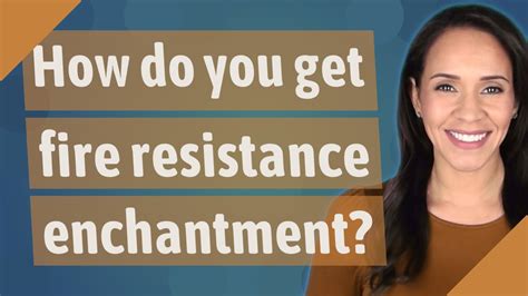 How do you get fire resistance enchantment? - YouTube