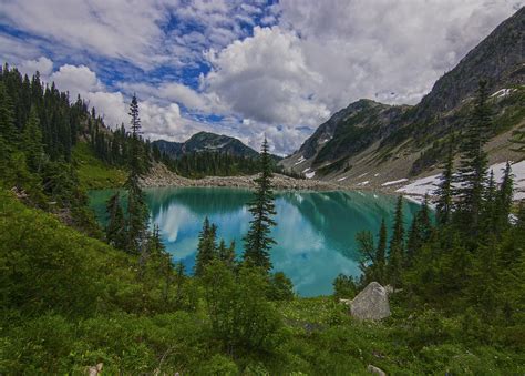 Photo Lewis Lake Yellowstone National Park mountains - free pictures on Fonwall