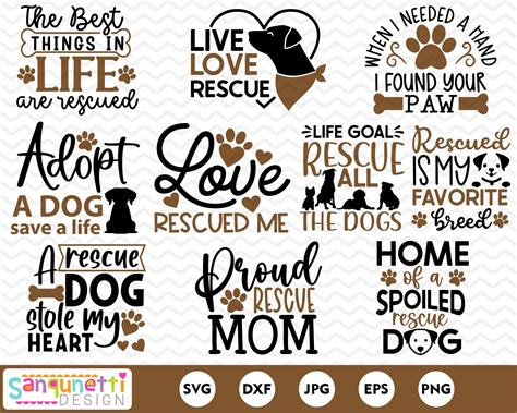 Rescue Dog Bundle Dog Lover Svg Rescue Dog SVG - Etsy