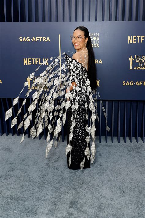 Ali Wong Is Taking Up All the Space in This 3-D Gown at the 2024 SAG Awards | Glamour