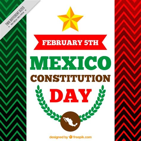 Mexico constitution day background Vector | Free Download