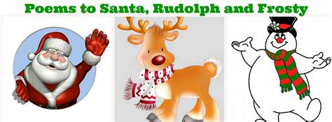 Poems to Santa, Rudolph and Frosty | Memee's Musings