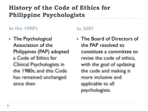 SOLUTION: Code of ethics for philippine psychology - Studypool