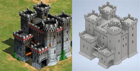 Teutonic castle - Age of Empires II 3D model 3D printable | CGTrader