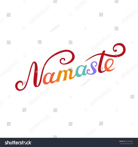 Namaste Lettering Hello Hindi Lettering Design Stock Vector (Royalty Free) 764496031