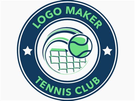 Placeit - Tennis Logo Maker for a Tennis Club with a Ball going over a ...