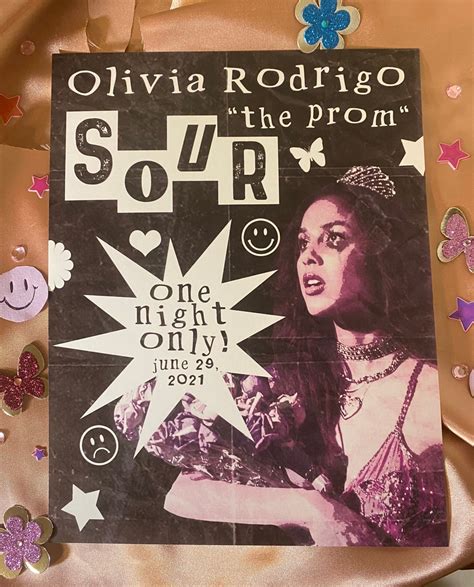 Olivia Rodrigo Sour Prom Inspired One Night Only Poster - Etsy