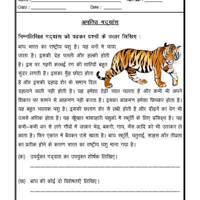 Free Hindi Comprehension Worksheets For Grade 3 - Freeda Qualls' Coloring Pages