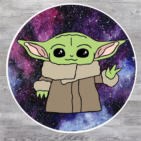 Baby Yoda Sticker Sticker Disney Decal Baby Yoda Star | Etsy