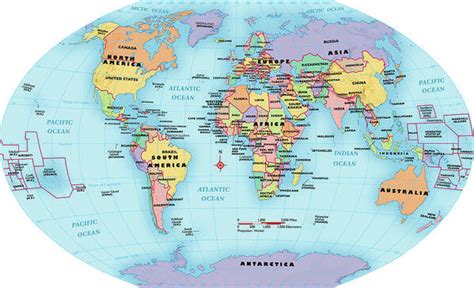 World Map, Continent And Country Labels Poster by Globe Turner, Llc - Photos.com