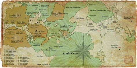 Naruto World Map (extended) English Version by xpierrex on DeviantArt