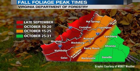 West Virginia Fall Foliage Map