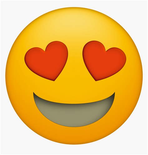 Clip Art Emoji Faces Printable Free - Heart Eyes Emoji Printable, HD Png Download - kindpng
